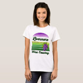 Livermore Wine Country Purple Green Stripes Grapes T-shirt (Voorkant volledig)