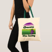 Livermore Wine Country Purple Green Stripes Grapes Tote Bag (Voorkant (product))
