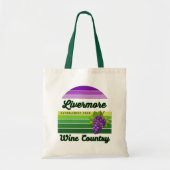 Livermore Wine Country Purple Green Stripes Grapes Tote Bag (Voorkant)