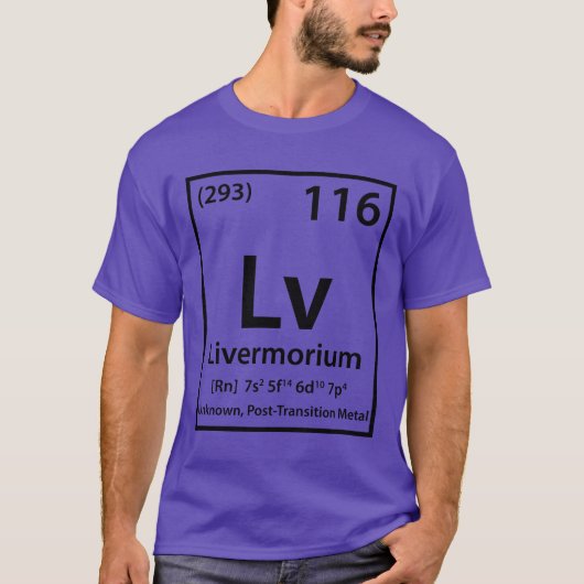 Livermorium Element (zwart) T-shirt (Voorkant)