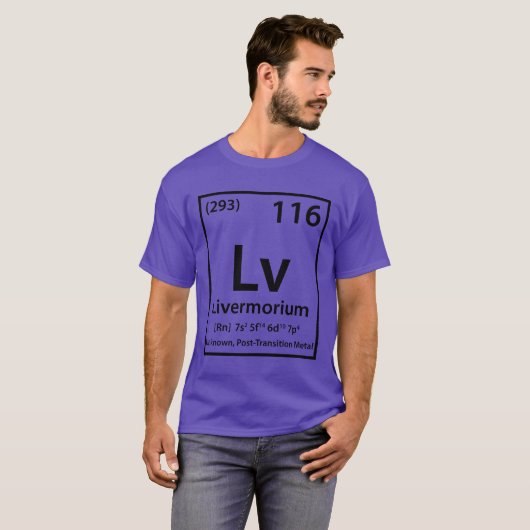 Livermorium Element (zwart) T-shirt (Voorkant volledig)