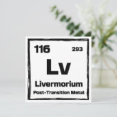 Livermorium (Lv) - Periodic Table of The Elements Kaart (Staand voorkant)