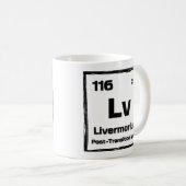 Livermorium (Lv) - Periodic Table of The Elements Koffiemok (Voorkant rechts)