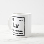 Livermorium (Lv) - Periodic Table of The Elements Koffiemok (Voorkant links)