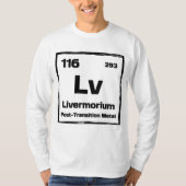 Livermorium (Lv) - Periodic Table of The Elements T-shirt (Voorkant)