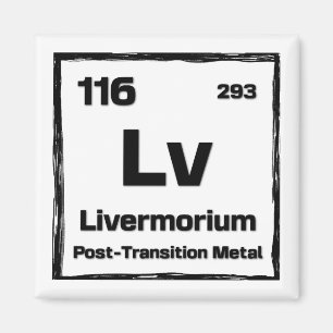 Livermorium (Lv) - Periodiek Systeem der Elementen Magneet
