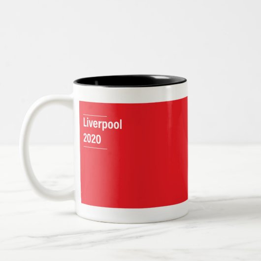 Liverpool 2020 Premier League Tweekleurige Koffiemok (Links)