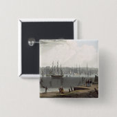 Liverpool, aan de andere kant van de riv vierkante button 5,1 cm (Voorkant /achterkant)