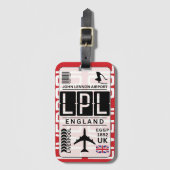 Liverpool Airport Bagagelabel (Voorkant (verticaal))