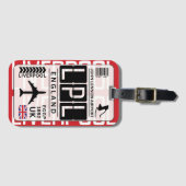 Liverpool Airport Bagagelabel (Voorkant (horizontaal))