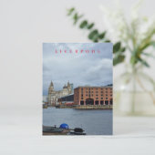 Liverpool Albert Dock uitzicht briefkaart (Staand voorkant)