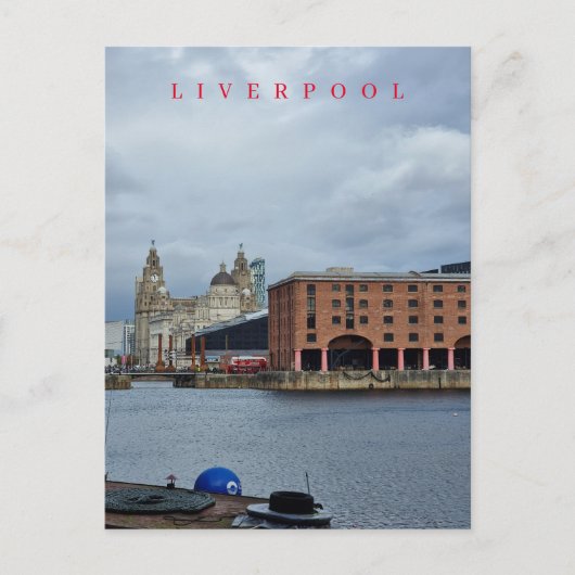 Liverpool Albert Dock zicht op ansichtkaart Briefkaart (Voorkant)
