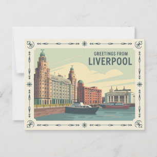 Liverpool Ansichtkaart Reis naar het verleden Briefkaart