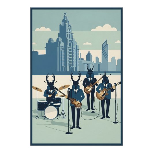 Liverpool Beatles-thema Perfect Poster (Voorkant)