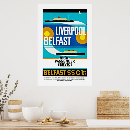 Liverpool - Belfast Ferry Poster (Keuken)