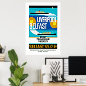 Liverpool - Belfast Ferry Poster (Thuiskantoor)