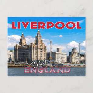 Liverpool, bezoek Engeland Briefkaart