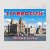 Liverpool, bezoek Engeland Briefkaart (Voorkant)