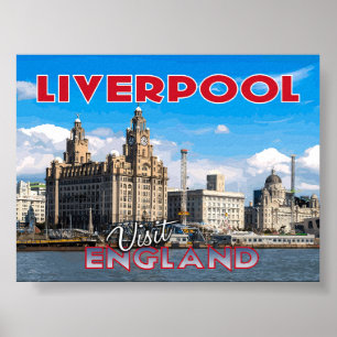 Liverpool, bezoek Engeland... Poster
