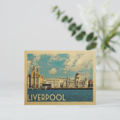 Liverpool Briefkaart Vintage Travel (Staand voorkant)