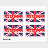 Liverpool: Britse vlag Rechthoekige Sticker (Vel)