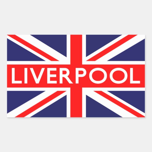 Liverpool: Britse vlag Rechthoekige Sticker (Voorkant)