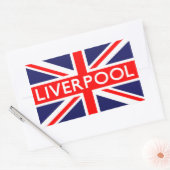 Liverpool: Britse vlag Rechthoekige Sticker (Envelop)