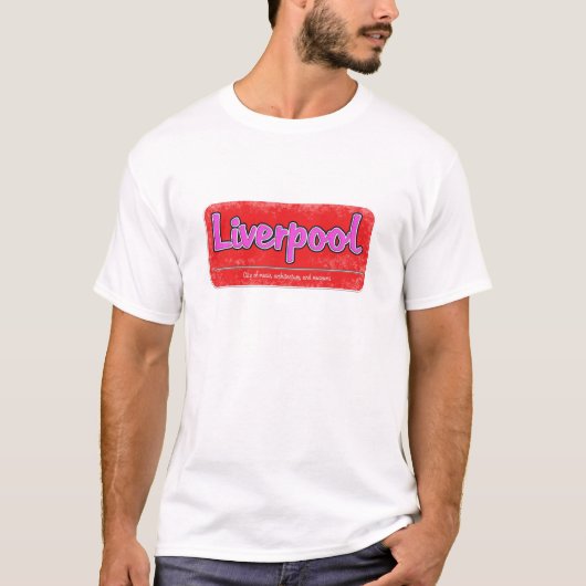 Liverpool City in het Verenigd Koninkrijk T-shirt (Voorkant)