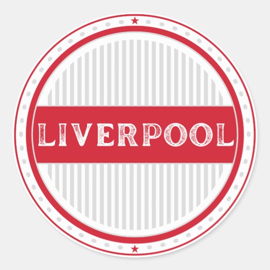Liverpool City Pride Emblem – English Identity Ronde Sticker (Voorkant)
