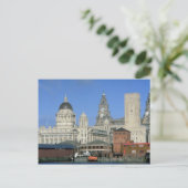 Liverpool city skyline, Engeland, Verenigd Koninkr Briefkaart (Staand voorkant)