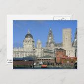 Liverpool city skyline, Engeland, Verenigd Koninkr Briefkaart (Voorkant / Achterkant)