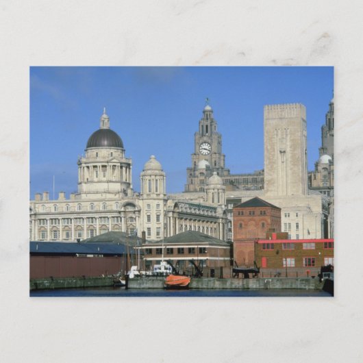 Liverpool city skyline, Engeland, Verenigd Koninkr Briefkaart (Voorkant)