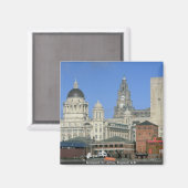 Liverpool city skyline, Engeland, Verenigd Koninkr Magneet (Voorkant / Achterkant)