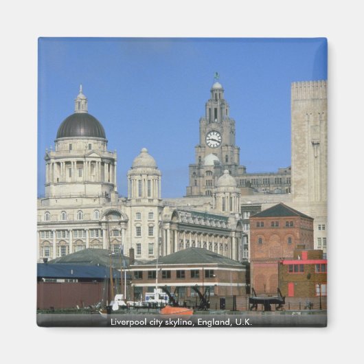 Liverpool city skyline, Engeland, Verenigd Koninkr Magneet (Voorkant)