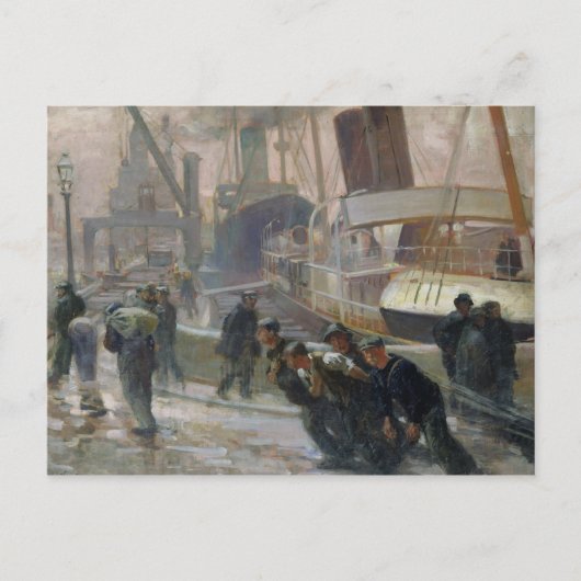 Liverpool Dockers in Dawn, 1903 Briefkaart (Voorkant)