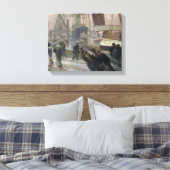 Liverpool Dockers in Dawn, 1903 Canvas Afdruk (Insitu (Slaapkamer))