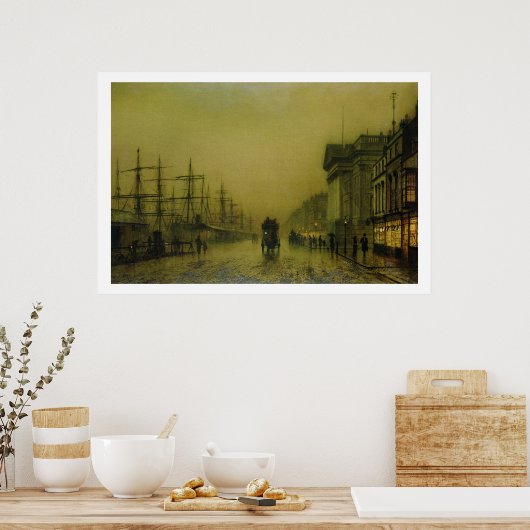 Liverpool Docks Customs House en Salthouse Docks Poster (Keuken)