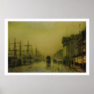 Liverpool Docks Customs House en Salthouse Docks Poster