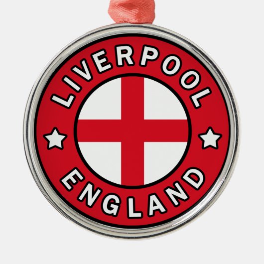 Liverpool Engeland Metalen Ornament (Voorkant)