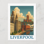  Liverpool Engeland Travel City Uitzicht Briefkaart (Voorkant)