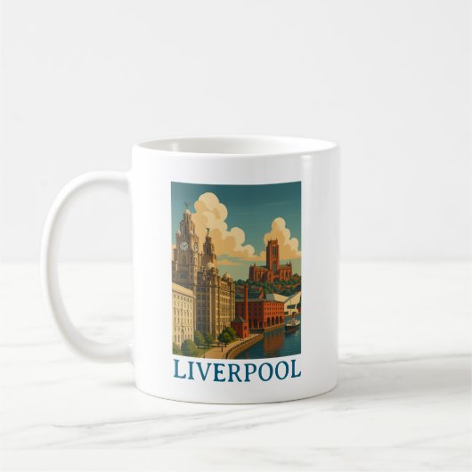 Liverpool Engeland Travel City Uitzicht Koffiemok (Links)