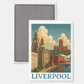 Liverpool Engeland Travel City Uitzicht Magneet (Voorkant / Achterkant)