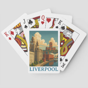  Liverpool Engeland Travel City Uitzicht Pokerkaarten
