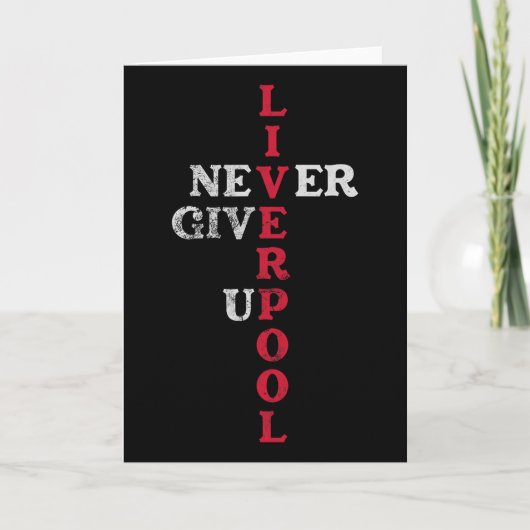 Liverpool Engeland Uk Voetbal Fans Van Strep Kaart (Voorkant)