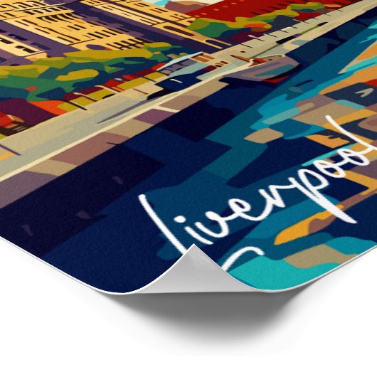 Liverpool Engeland vintage reizen Poster (Hoek)