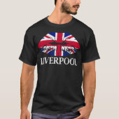 Liverpool England British Flag Lips 1  T-shirt (Voorkant)