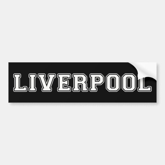 Liverpool England Bumpersticker (Voorkant)