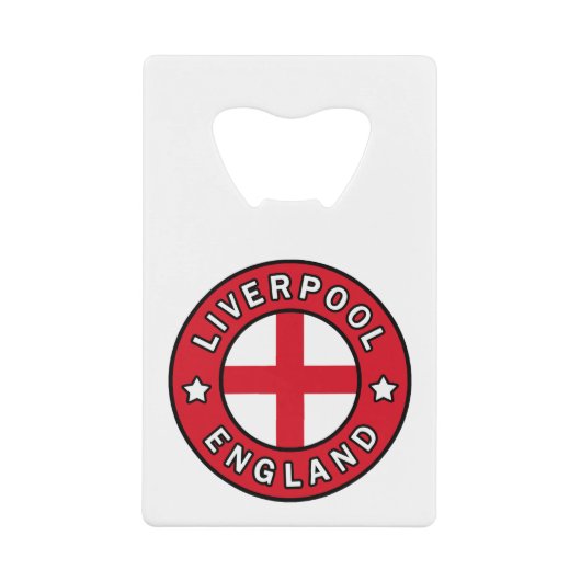 Liverpool England Creditkaart Flessenopener (Voorkant)