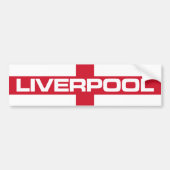 Liverpool England Flag Bumpersticker (Voorkant)