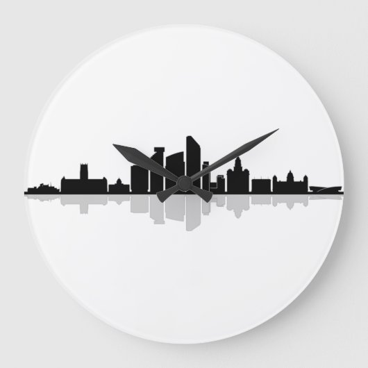 LIVERPOOL England Fußball City Skyline Silhouette Grote Klok (Voorkant)